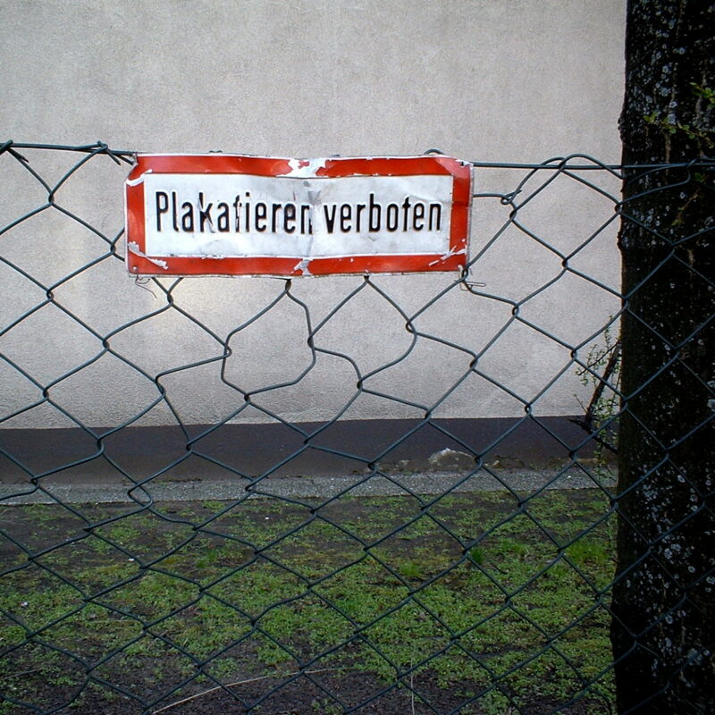 Verbotsschild (Nürnberg, Fürther Straße / Muggenhof)